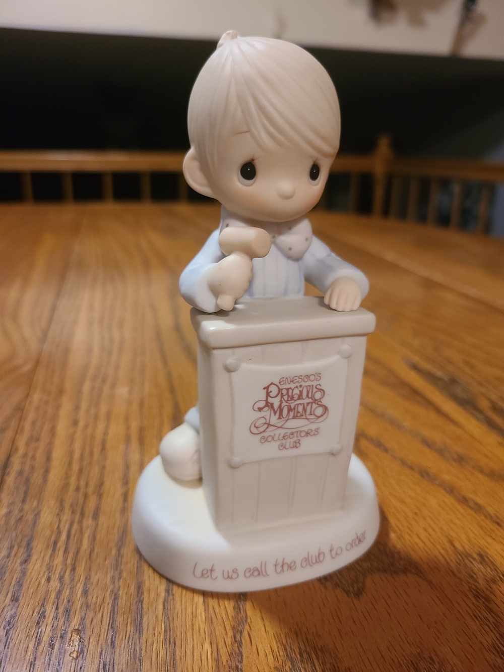 Precious Moments Enesc Ceramic Figurine 'Let Us Call The Club To Order'